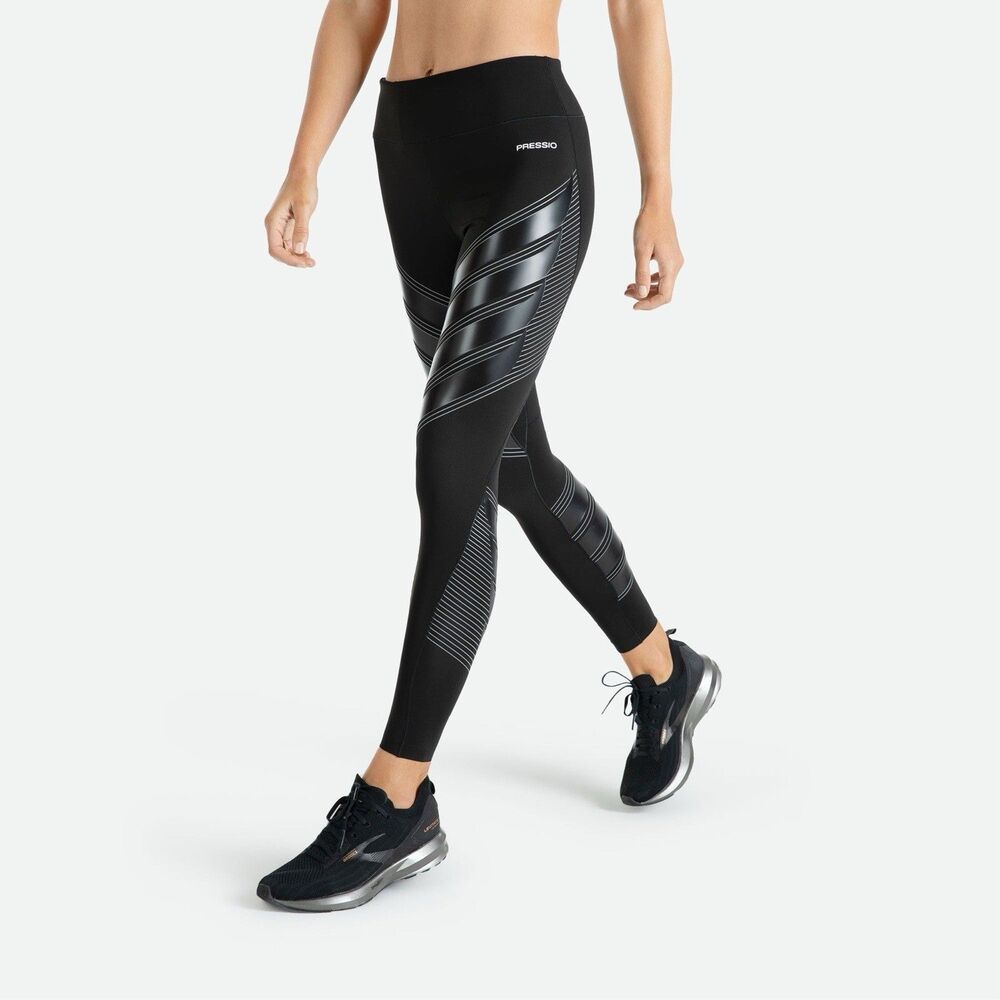 Pressio Womens M Power Tight Mid Rise Legging Black Compression Workout Recycled
